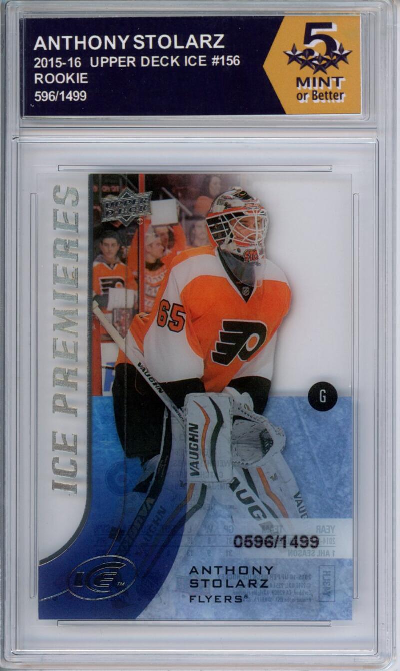 HCWPP - 2015-16 Upper Deck Ice #156 Anthony Stolarz Graded Rookie RC - 294273 Image 1