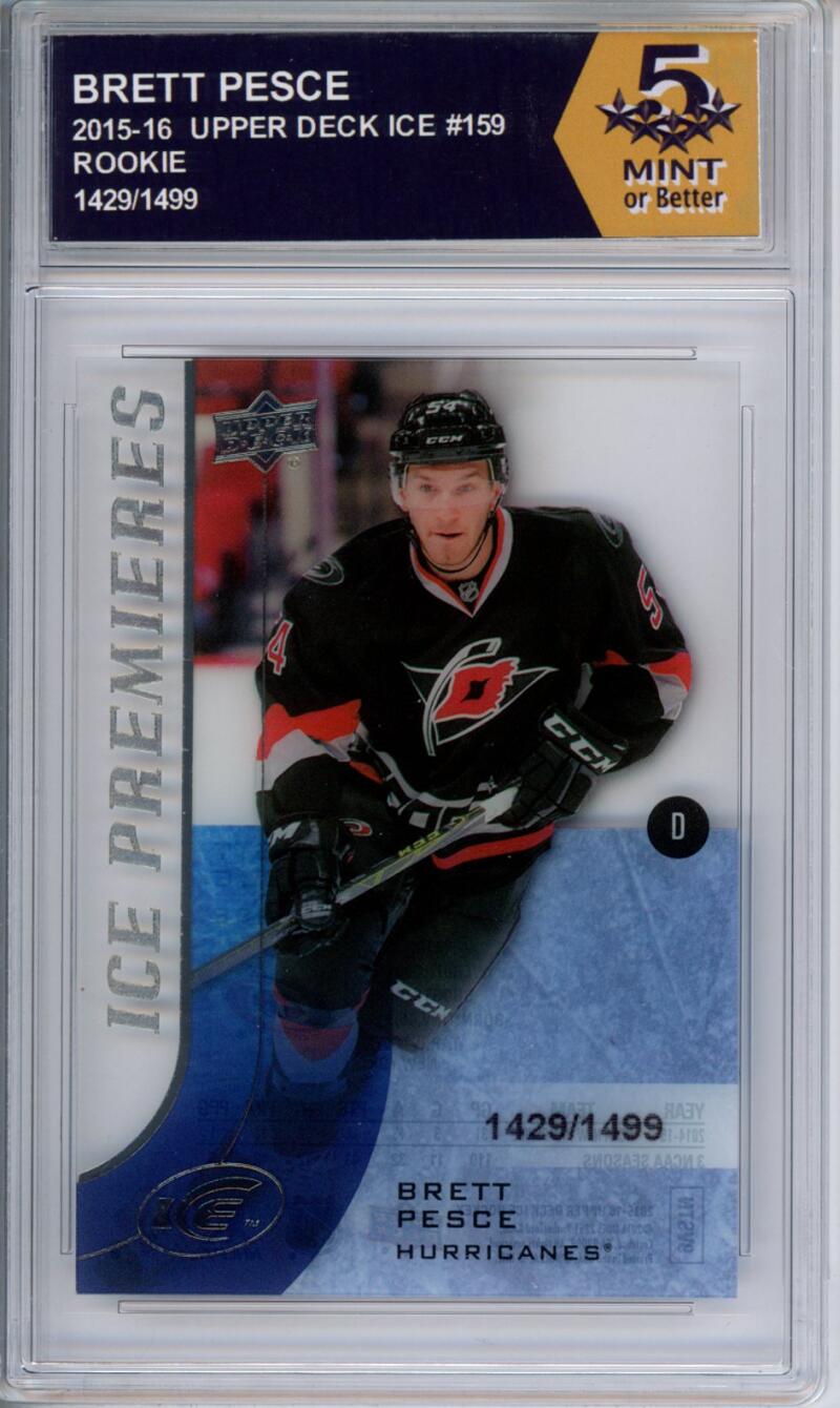 HCWPP - 2015-16 Upper Deck Ice #159 Brett Pesce Graded Rookie RC - 294276 Image 1