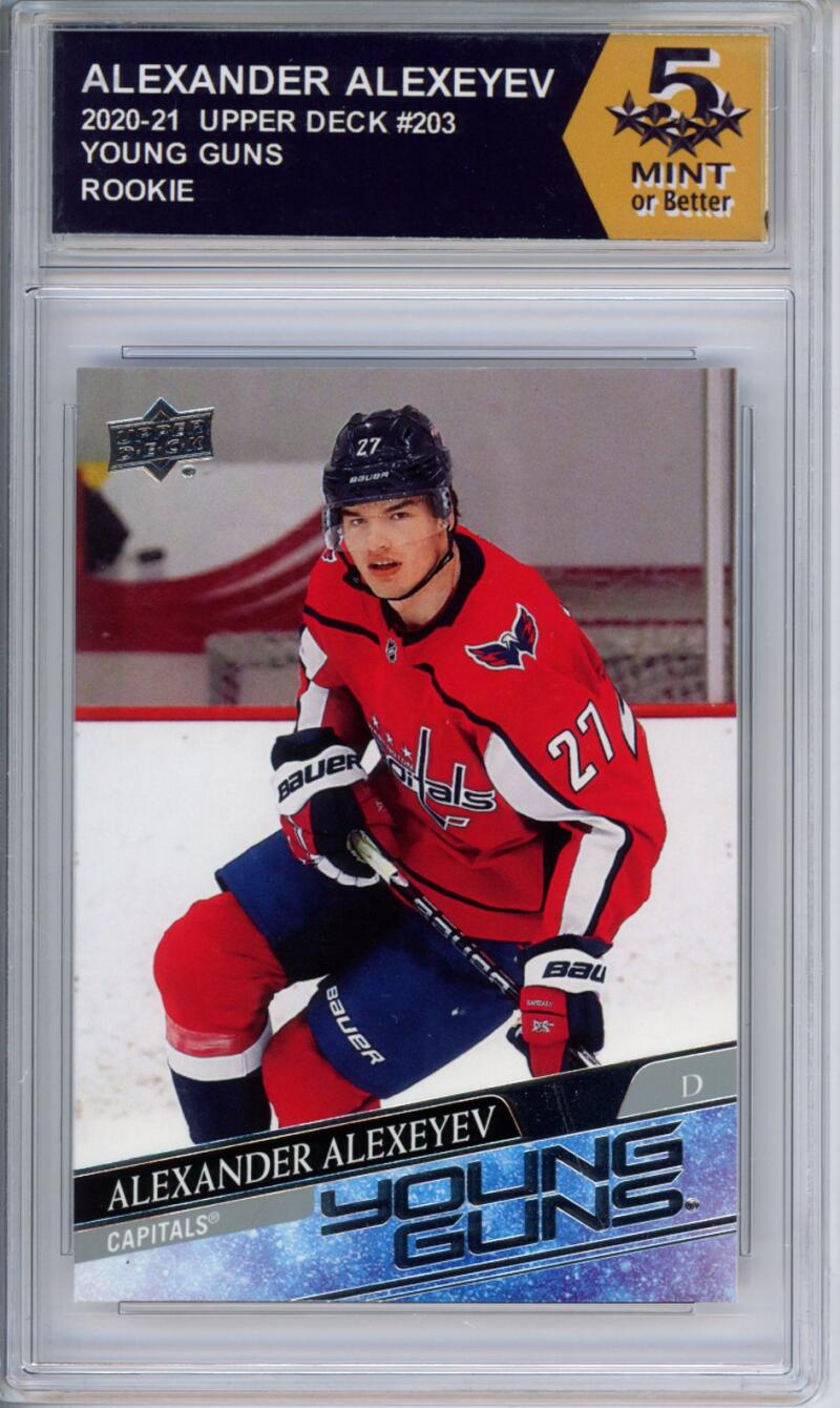 HCWPP - 2020-21 Upper Deck YG #203 Alexander Alexeyev Graded Rookie RC - 294282 Image 1