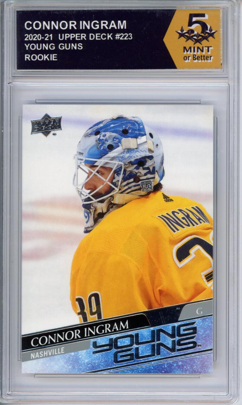 HCWPP - 2020-21 Upper Deck YG #223 Connor Ingram Graded Rookie RC - 294302 Image 1