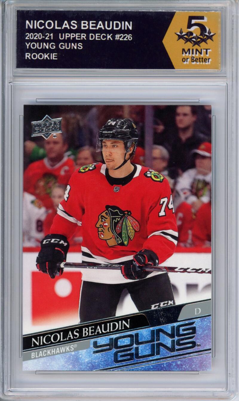 HCWPP - 2020-21 Upper Deck YG #226 Nicolas Beaudin Graded Rookie RC - 294305 Image 1