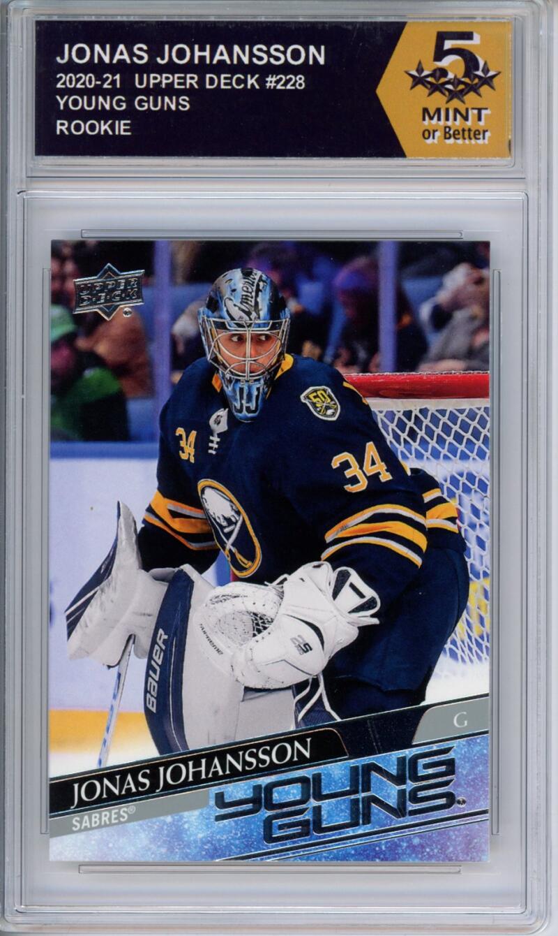 HCWPP - 2020-21 Upper Deck YG #228 Jonas Johansson Graded Rookie RC - 294307 Image 1