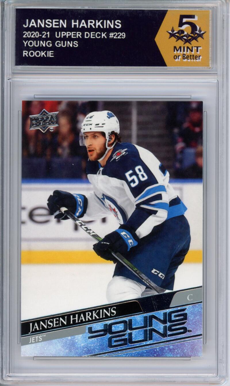 HCWPP - 2020-21 Upper Deck YG #229 Jansen Harkins Graded Rookie RC - 294308 Image 1