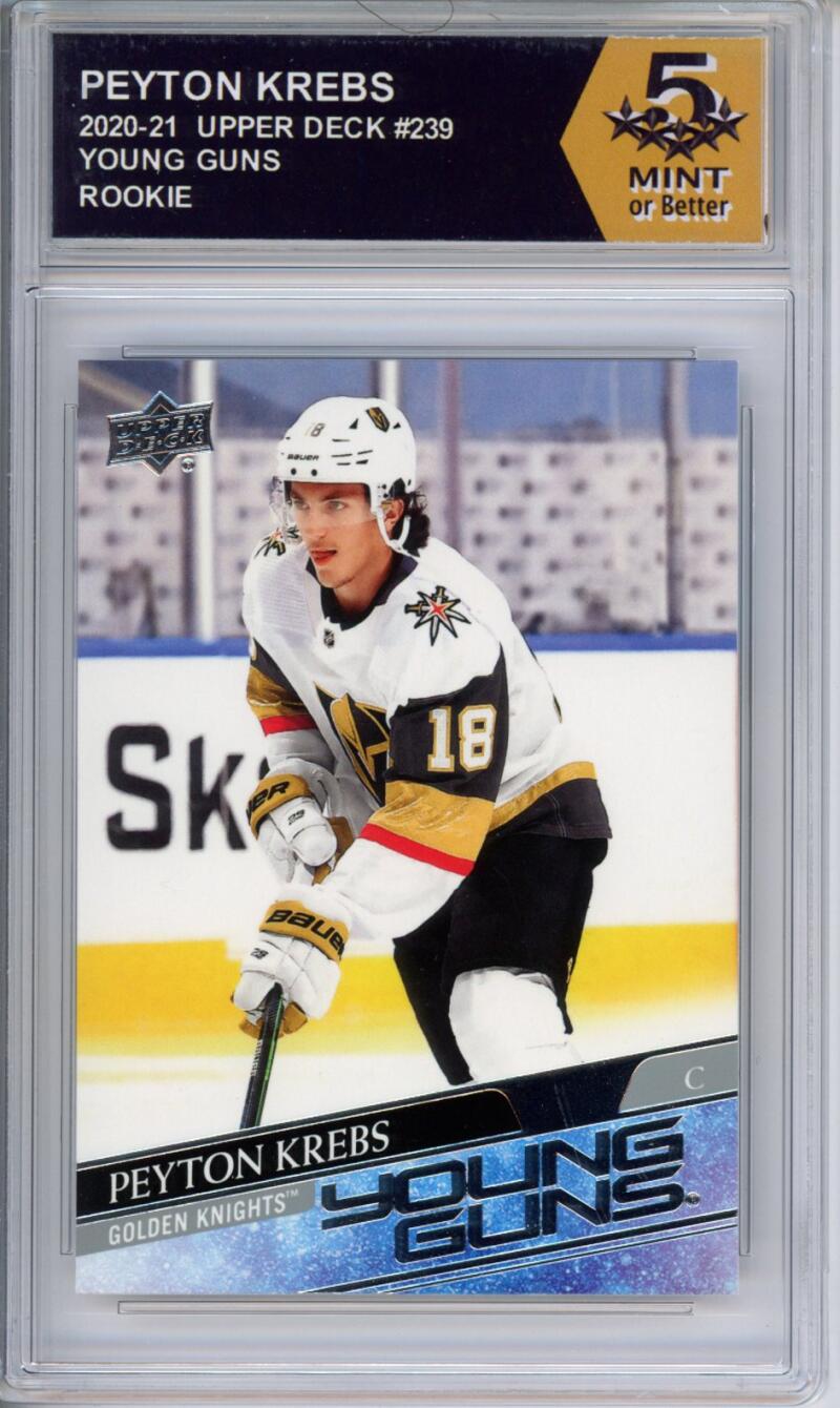 HCWPP - 2020-21 Upper Deck YG #239 Peyton Krebs Graded Rookie RC - 294318 Image 1