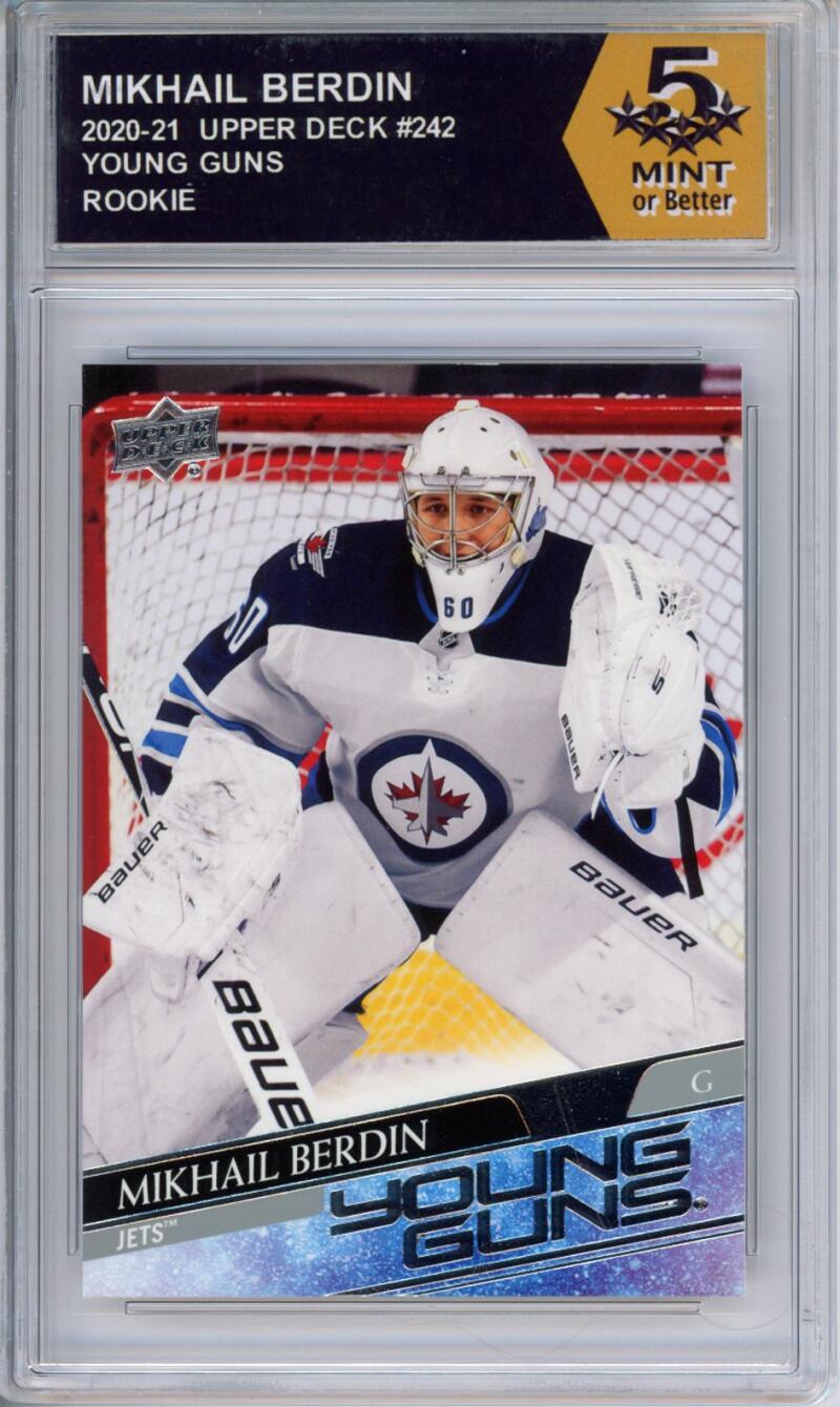 HCWPP - 2020-21 Upper Deck YG #242 Mikhail Berdin Graded Rookie RC - 294321 Image 1