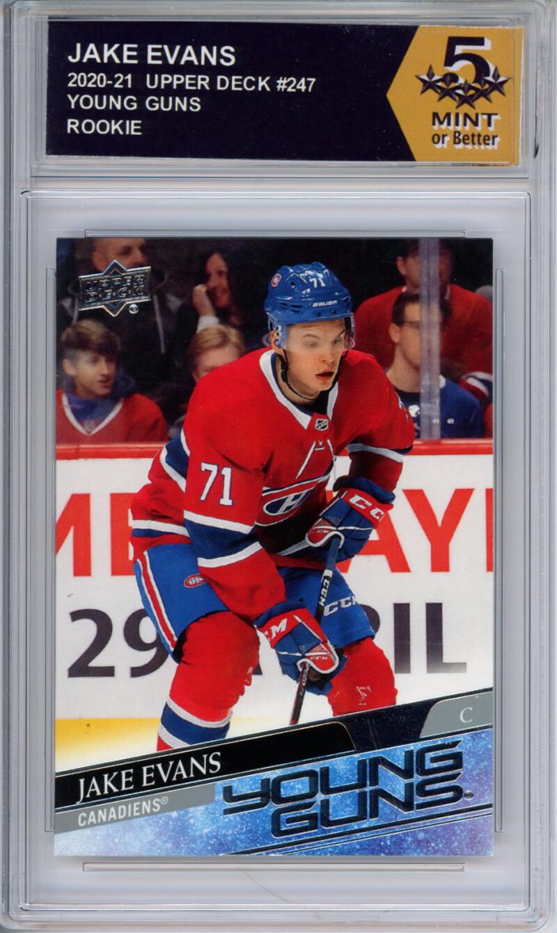 HCWPP - 2020-21 Upper Deck YG #247 Jake Evans Graded Rookie RC - 294327 Image 1
