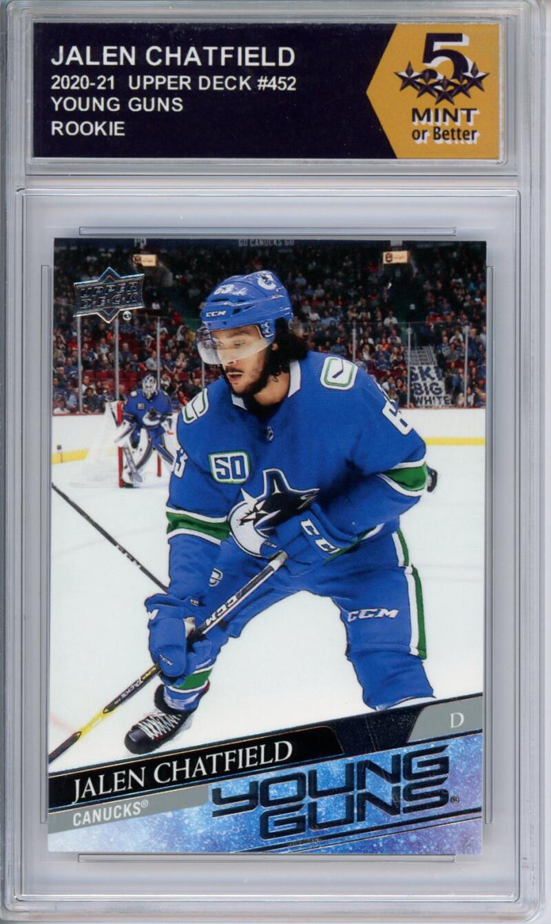 HCWPP - 2020-21 Upper Deck YG #452 Jalen Chatfield Graded Rookie RC - 294330 Image 1