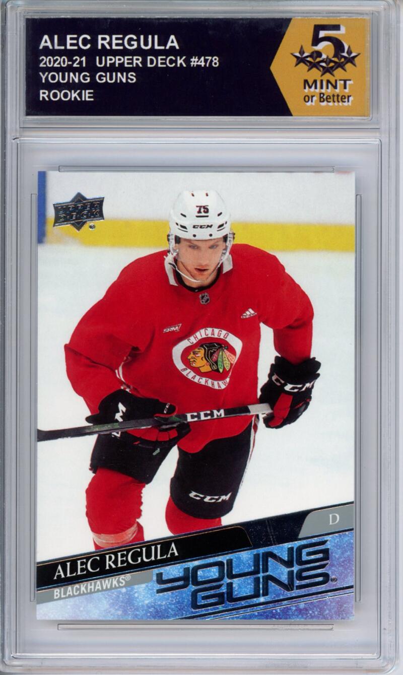 HCWPP - 2020-21 Upper Deck YG #478 Alec Regula Graded Rookie RC - 294355 Image 1