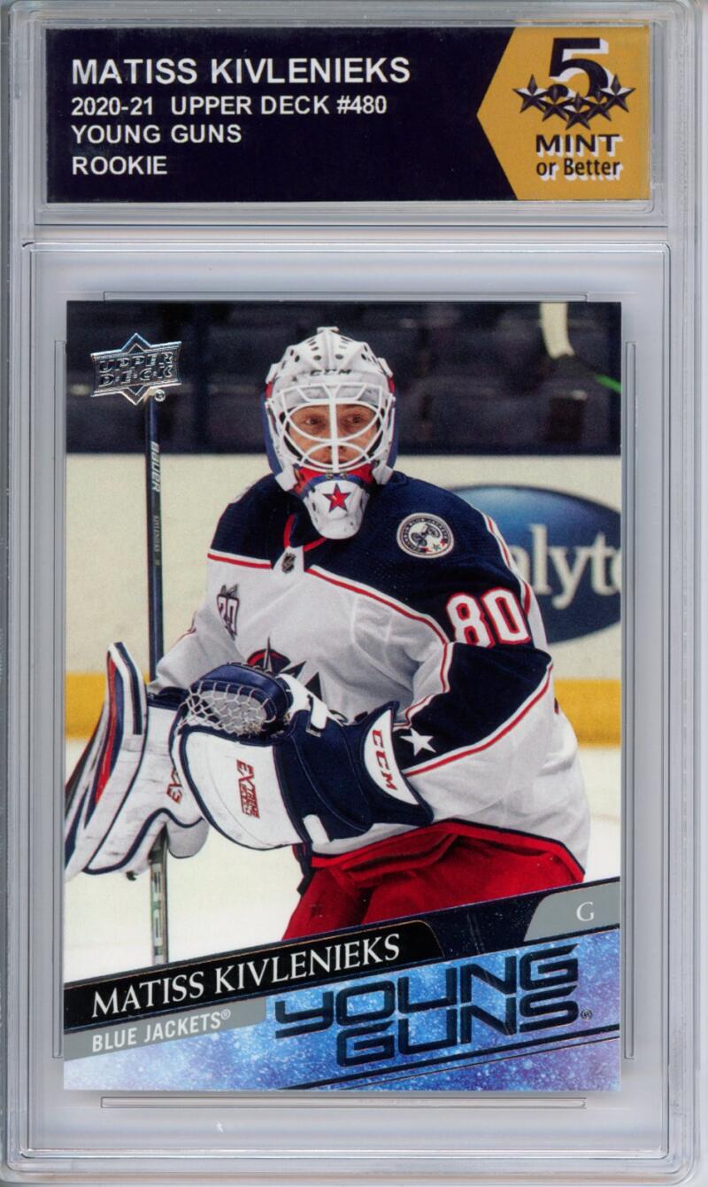 HCWPP - 2020-21 Upper Deck YG #480 Matiss Kivlenieks Graded Rookie RC - 294357 Image 1