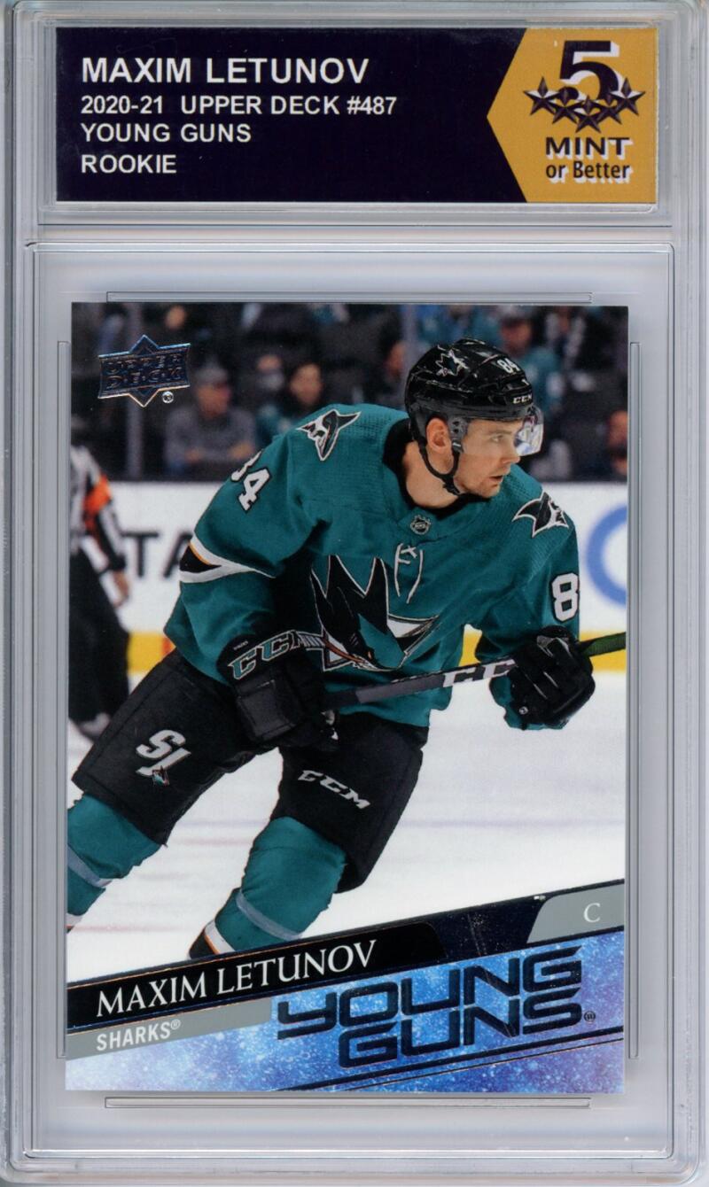 HCWPP - 2020-21 Upper Deck YG #487 Maxim Letunov Graded Rookie RC - 294364 Image 1