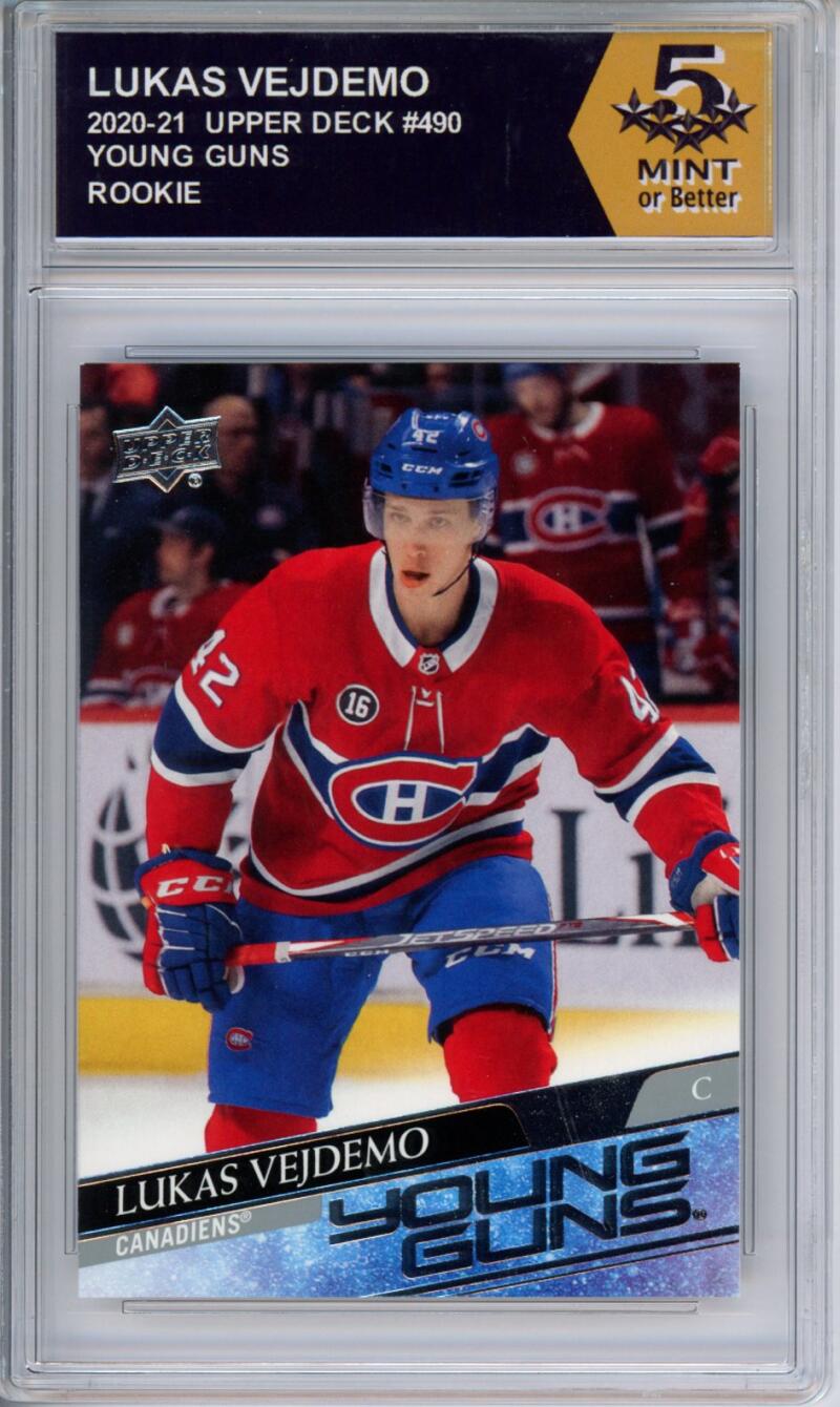 HCWPP - 2020-21 Upper Deck YG #490 Lukas Vejdemo Graded Rookie RC - 294367 Image 1