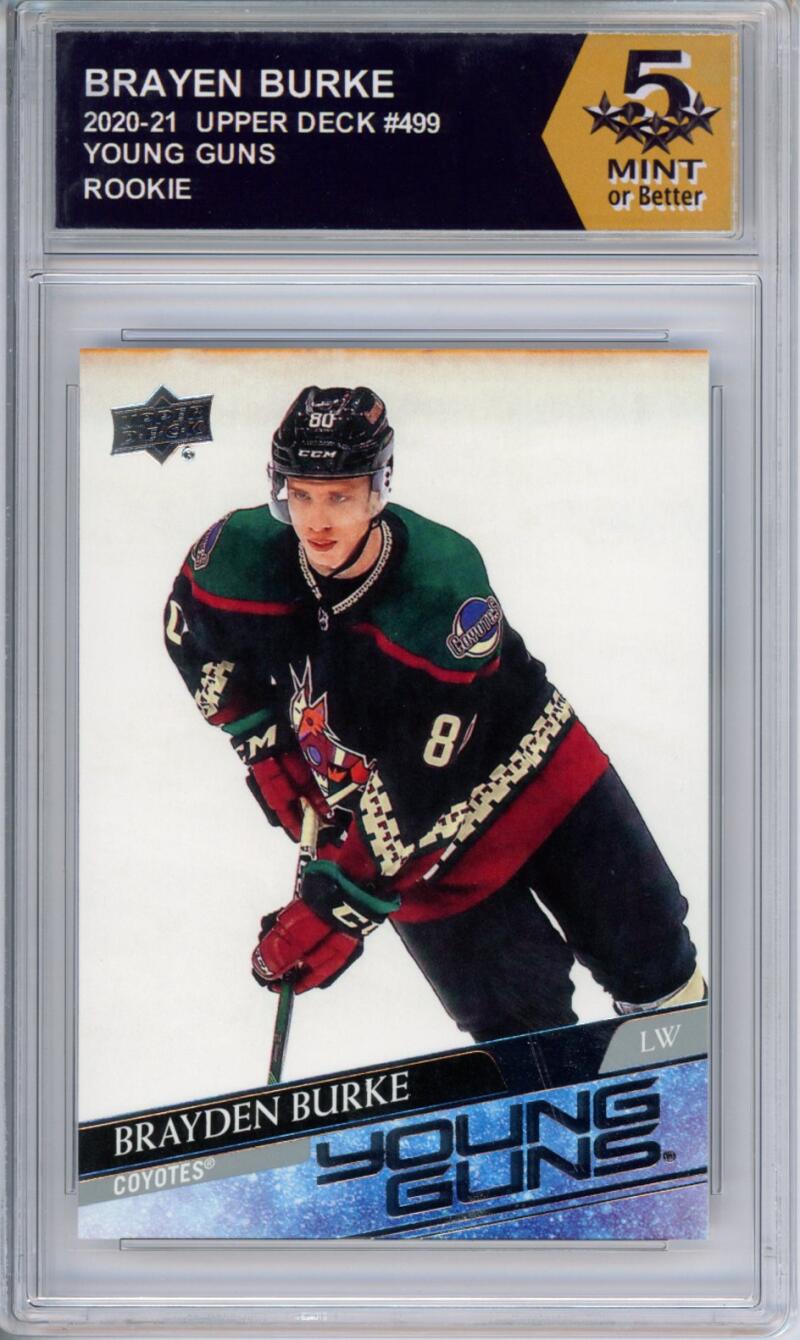 HCWPP - 2020-21 Upper Deck YG #499 Brayden Burke Graded Rookie RC - 294376 Image 1