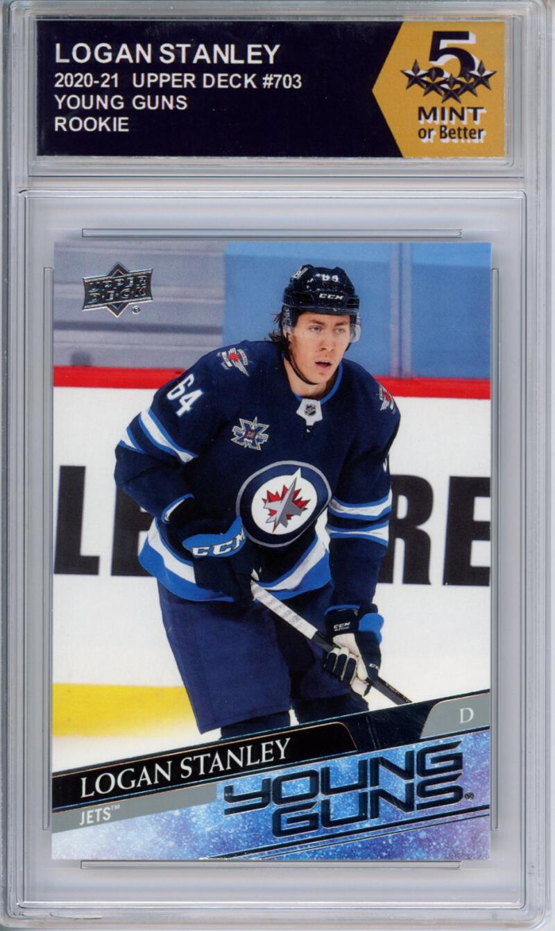 HCWPP - 2020-21 Upper Deck YG #703 Logan Stanley Graded Rookie RC - 294379 Image 1