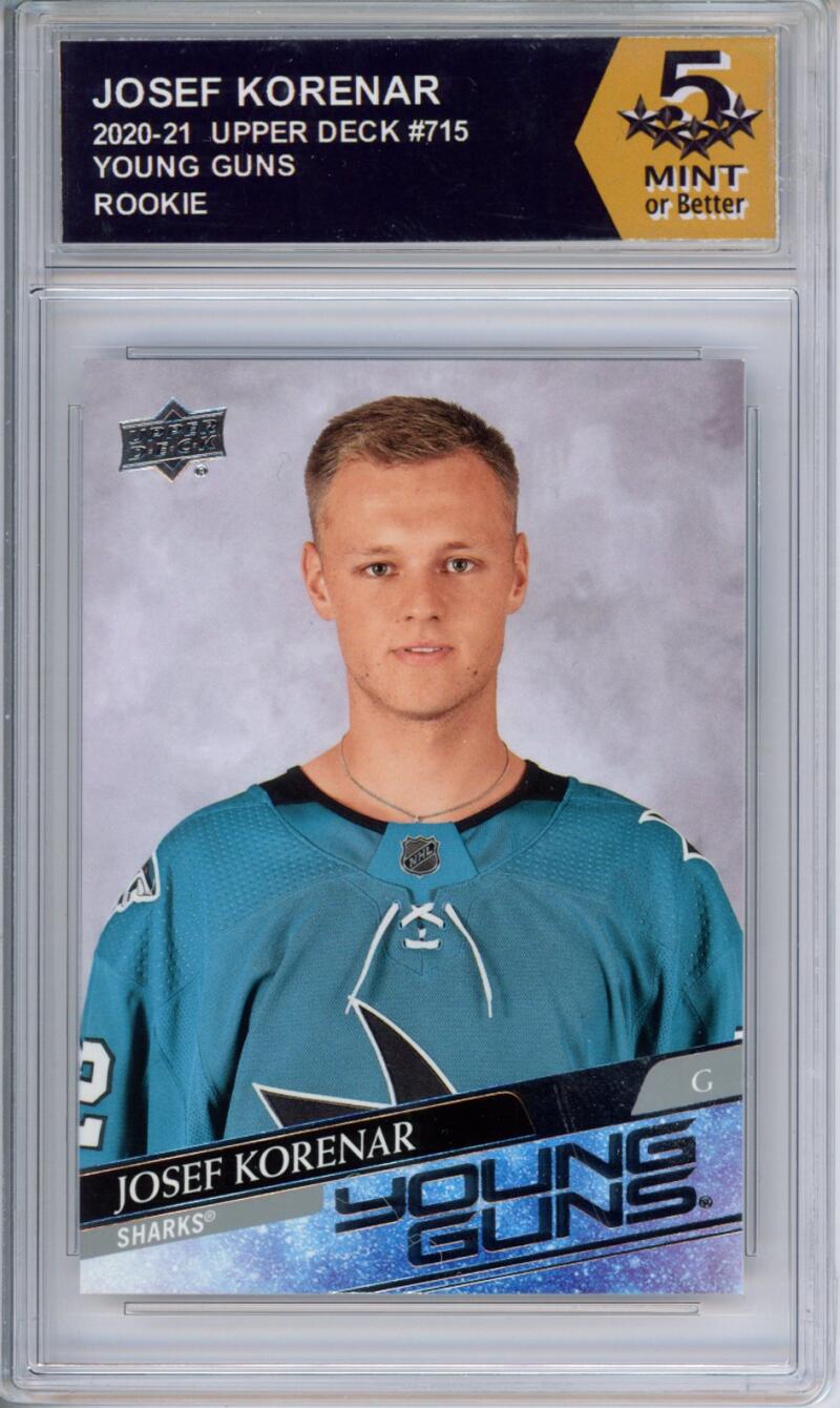 HCWPP - 2020-21 Upper Deck YG #715 Josef Korenar Graded Rookie RC - 294391 Image 1