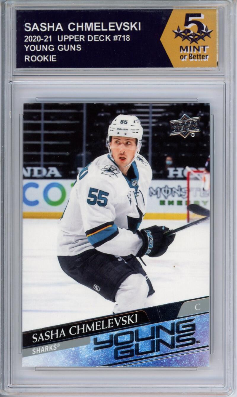 HCWPP - 2020-21 Upper Deck YG #718 Sasha Chmelevski Graded Rookie RC - 294394 Image 1
