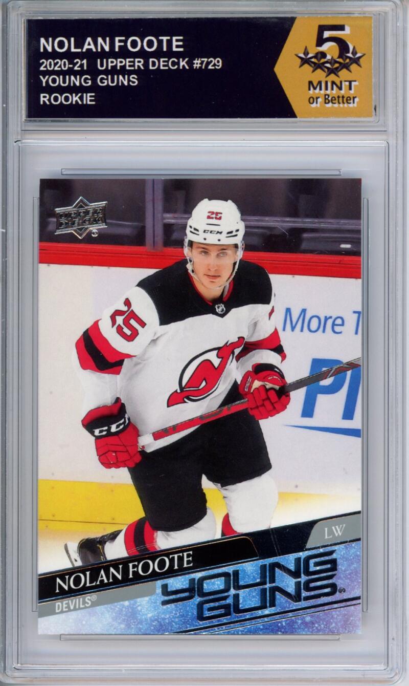 HCWPP - 2020-21 Upper Deck YG #729 Nolan Foote Graded Rookie RC - 294405 Image 1
