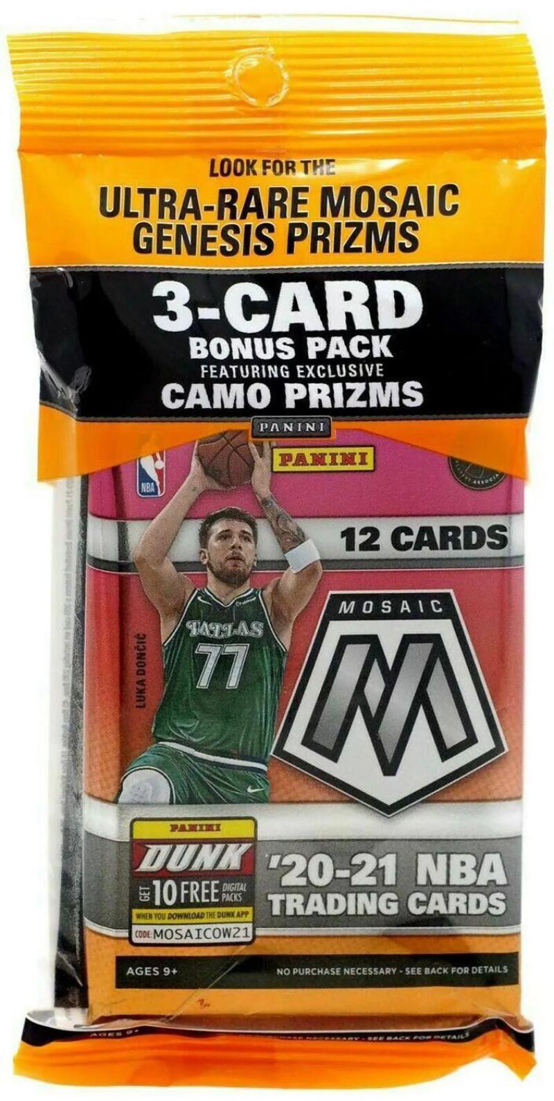 2020-21 Panini Mosaic NBA Basketball Cello Multi-Pack Image 1