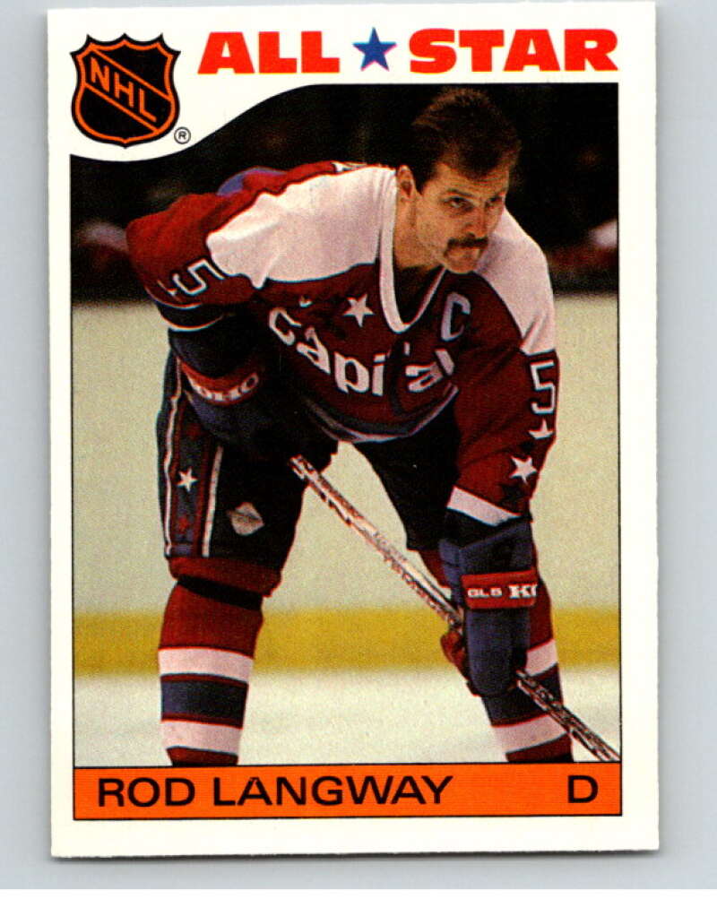1985-86 Topps Sticker Inserts #10 Rod Langway Washington Capitals V52758 Image 1