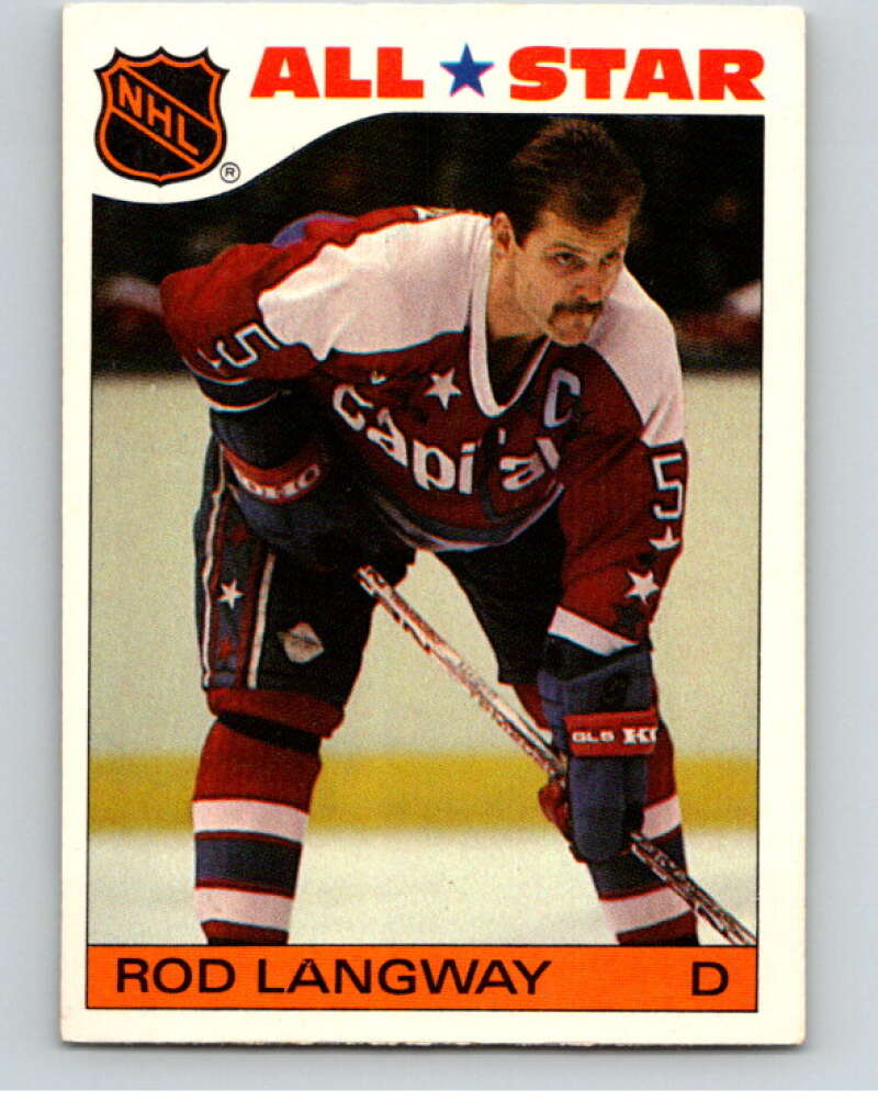 1985-86 Topps Sticker Inserts #10 Rod Langway Washington Capitals V52759 Image 1