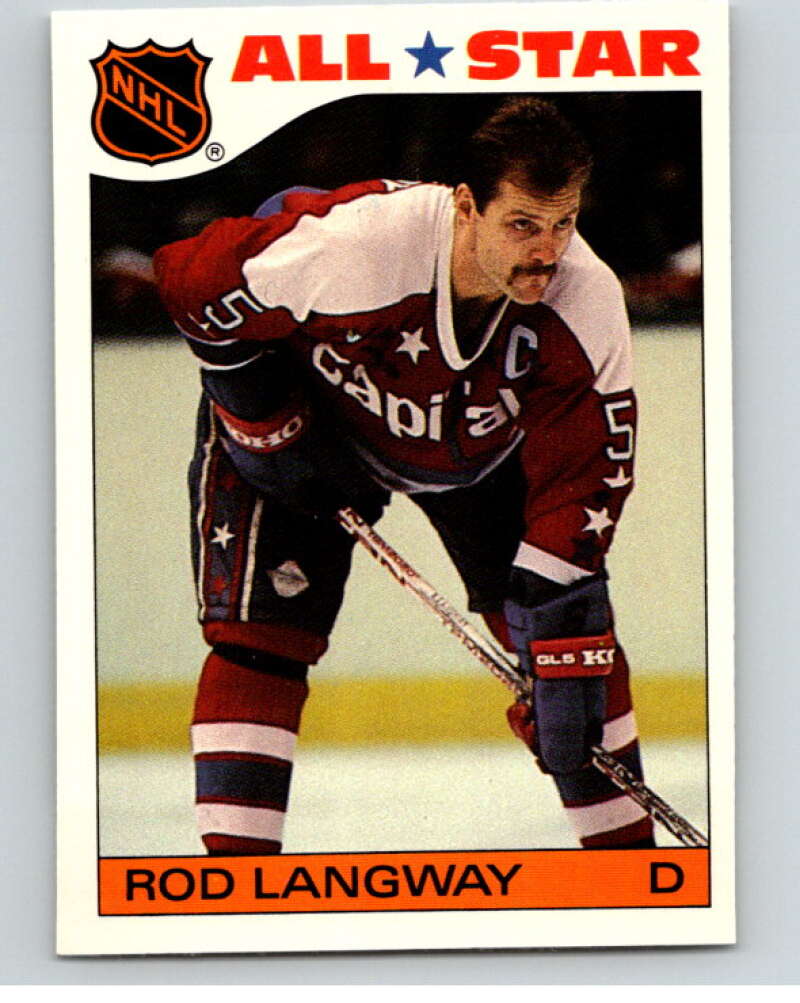 1985-86 Topps Sticker Inserts #10 Rod Langway Washington Capitals V52761 Image 1