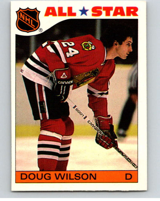 1985-86 Topps Sticker Inserts #11 Doug Wilson  Chicago Blackhawks  V52763 Image 1