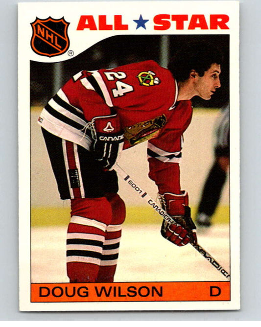 1985-86 Topps Sticker Inserts #11 Doug Wilson  Chicago Blackhawks  V52766 Image 1