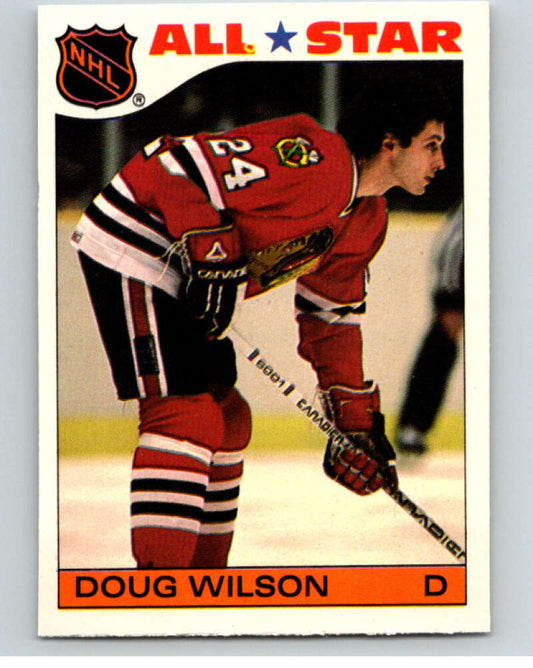 1985-86 Topps Sticker Inserts #11 Doug Wilson  Chicago Blackhawks  V52767 Image 1