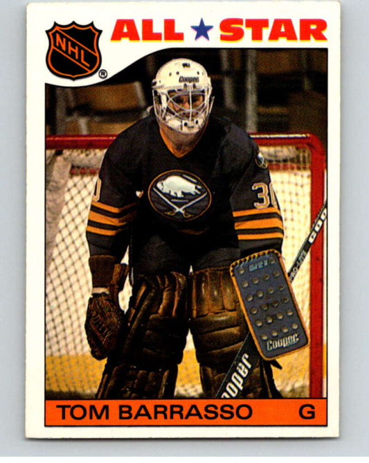 1985-86 Topps Sticker Inserts #12 Tom Barrasso  Buffalo Sabres  V52768 Image 1