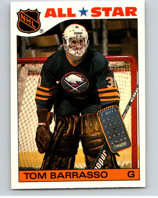 1985-86 Topps Sticker Inserts #12 Tom Barrasso  Buffalo Sabres  V52769 Image 1