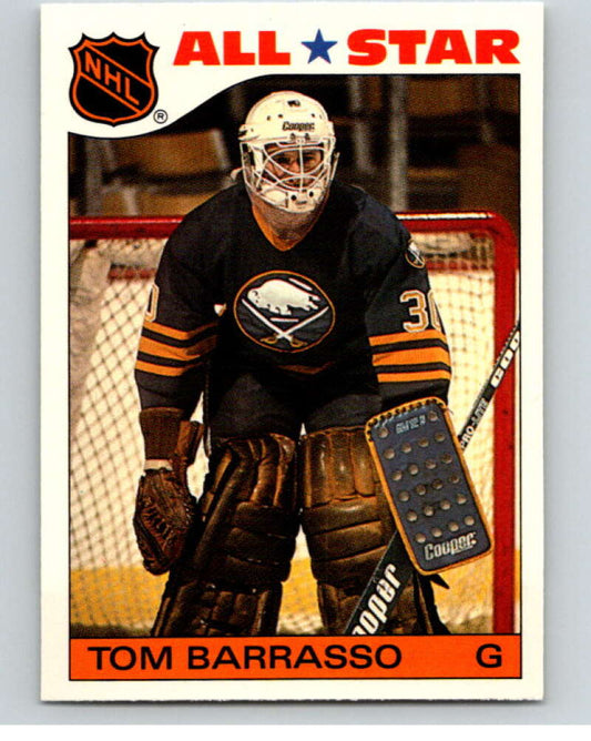 1985-86 Topps Sticker Inserts #12 Tom Barrasso  Buffalo Sabres  V52770 Image 1