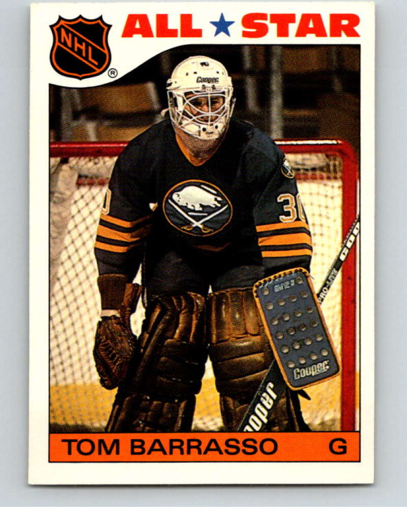 1985-86 Topps Sticker Inserts #12 Tom Barrasso Buffalo Sabres V52771 Image 1