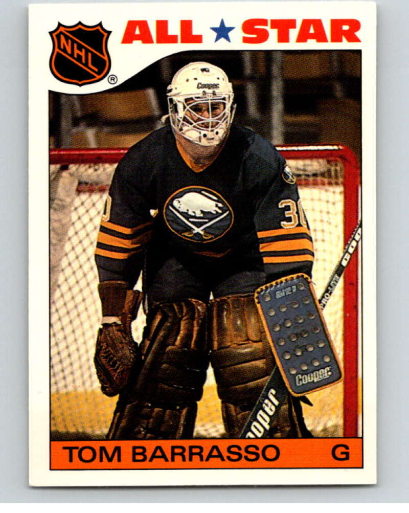 1985-86 Topps Sticker Inserts #12 Tom Barrasso Buffalo Sabres V52772 Image 1