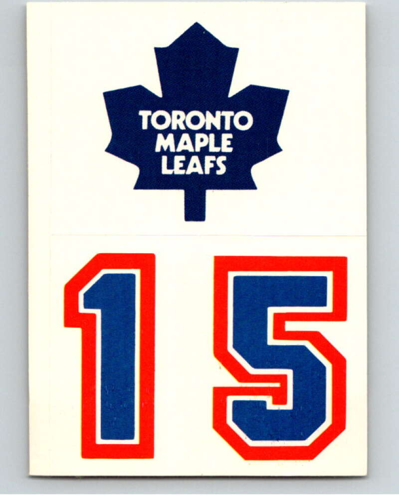 1985-86 Topps Sticker Inserts #13 Toronto Maple Leafs/15 V52773 Image 1