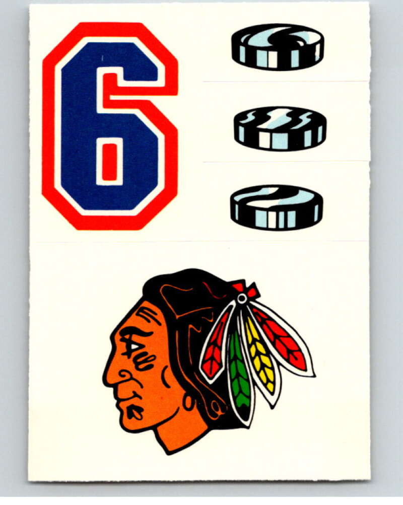 1985-86 Topps Sticker Inserts #21 6/Chicago Blackhawks V52809 Image 1