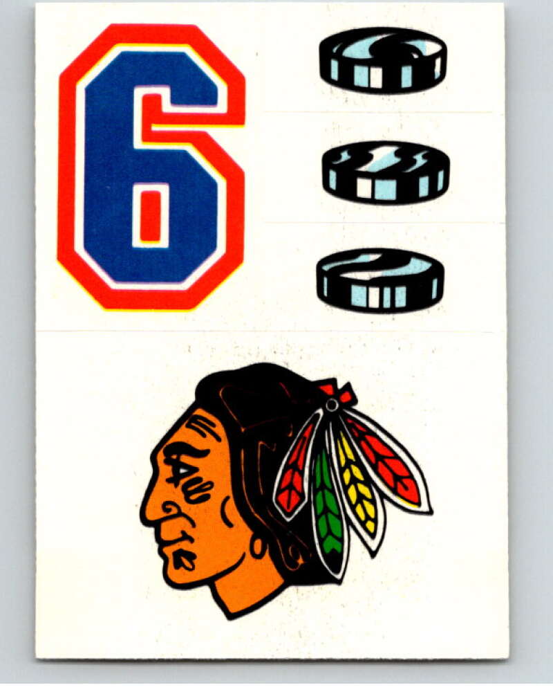 1985-86 Topps Sticker Inserts #21 6/Chicago Blackhawks V52811 Image 1