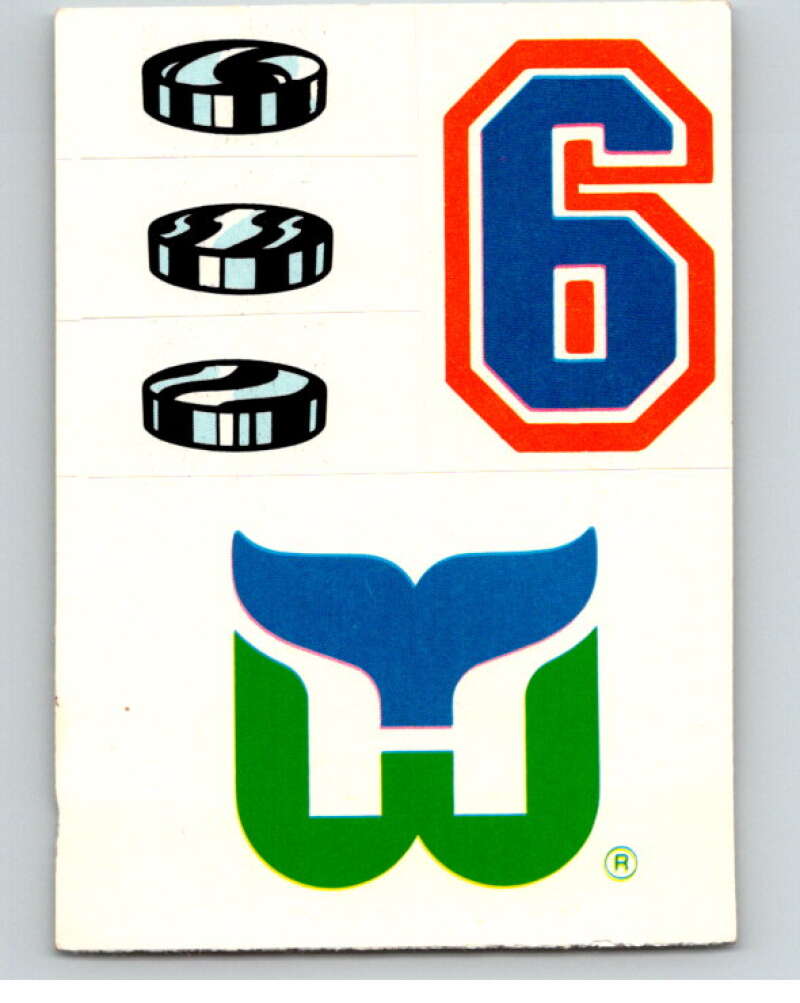 1985-86 Topps Sticker Inserts #25 6/Hartford Whalers V52827 Image 1