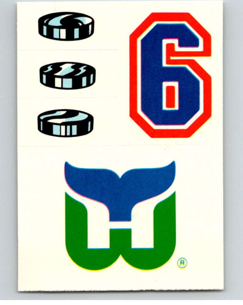1985-86 Topps Sticker Inserts #25 6/Hartford Whalers V52828 Image 1