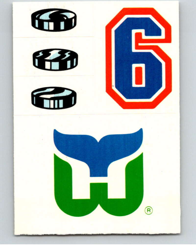 1985-86 Topps Sticker Inserts #25 6/Hartford Whalers V52829 Image 1