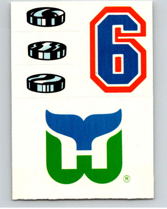 1985-86 Topps Sticker Inserts #25 6/Hartford Whalers   V52829 Image 1