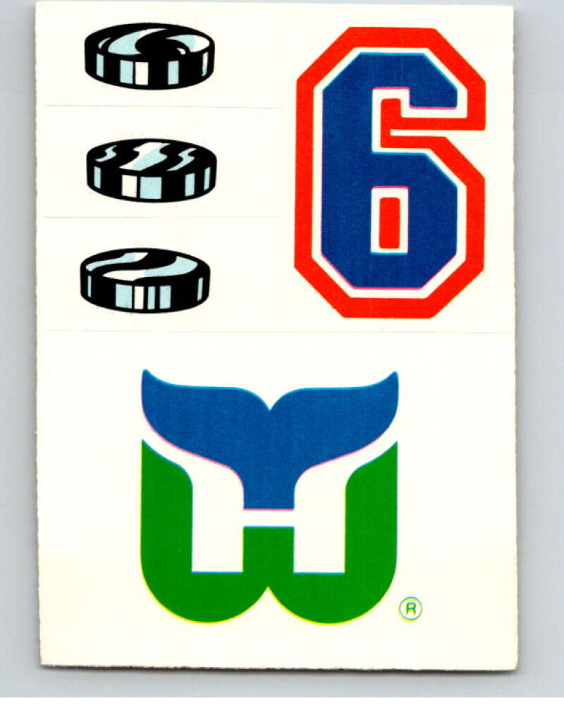 1985-86 Topps Sticker Inserts #25 6/Hartford Whalers V52830 Image 1