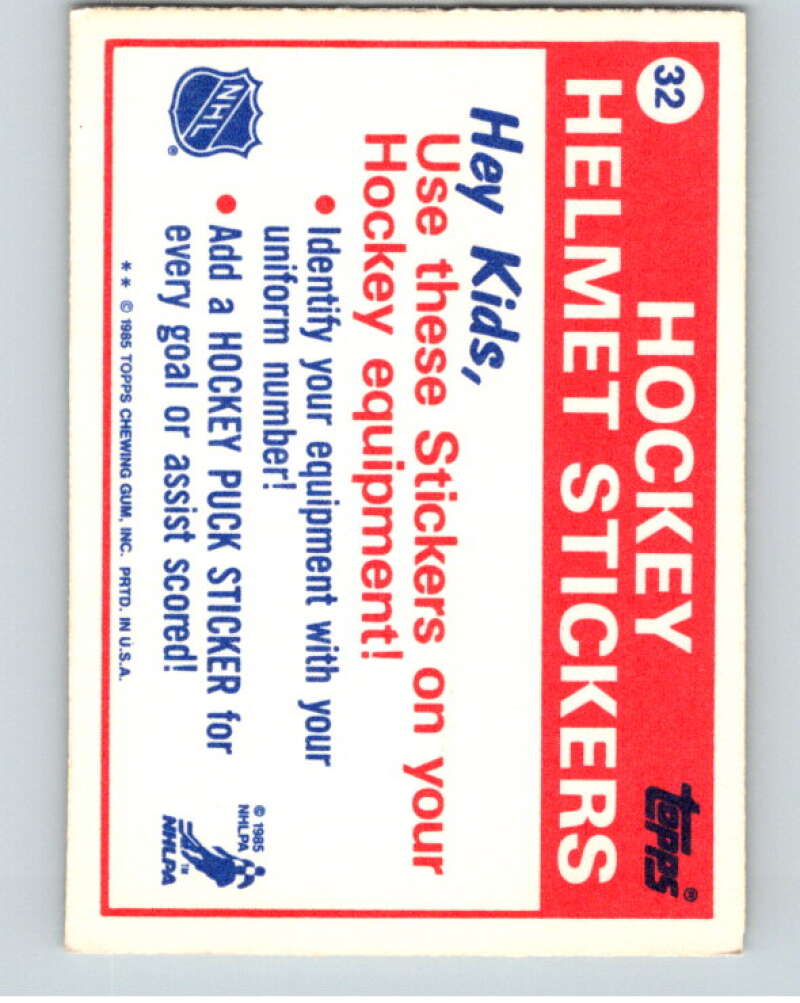 1985-86 Topps Sticker Inserts #32A New York Islanders/62   V52857 Image 2