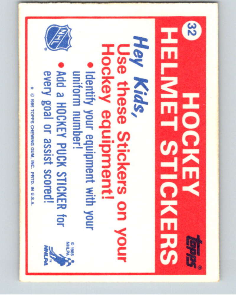 1985-86 Topps Sticker Inserts #32A New York Islanders/62 V52858 Image 2