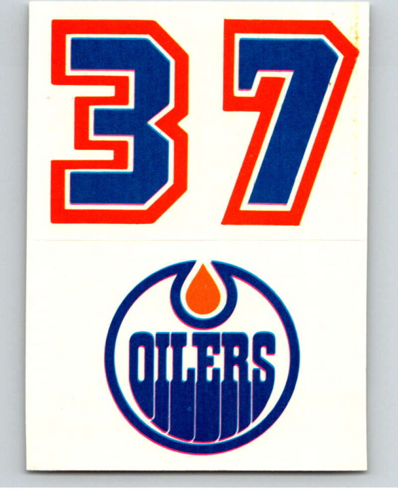 1985-86 Topps Sticker Inserts #33B 37/Edmonton Oilers V52862 Image 1