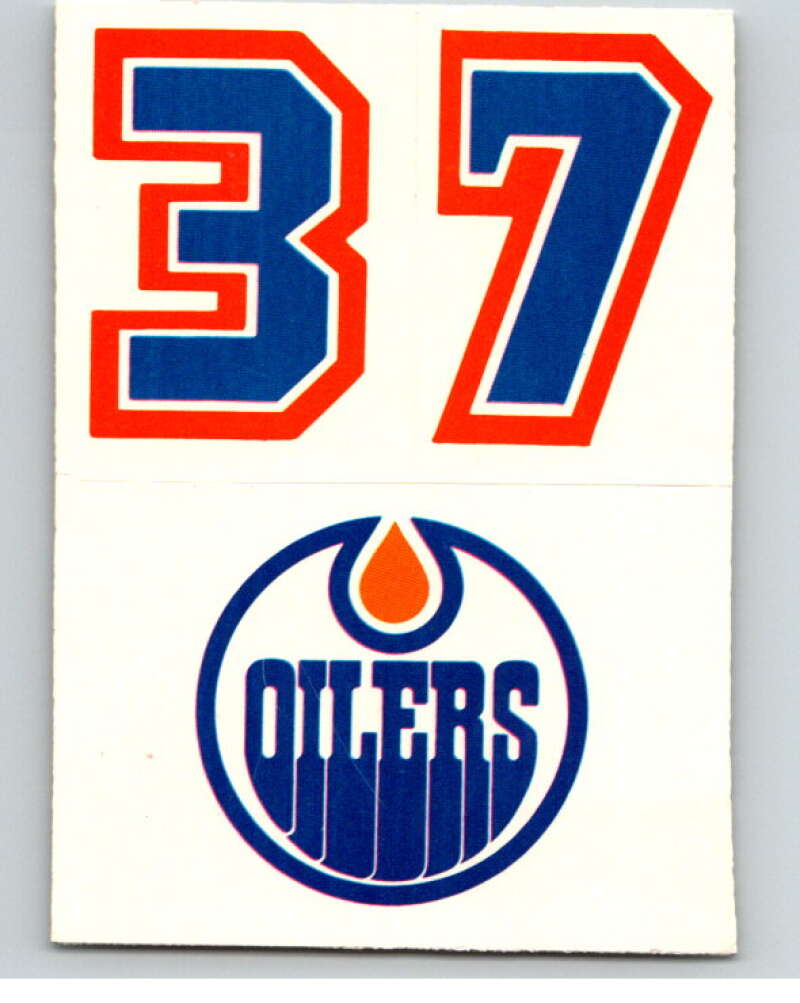 1985-86 Topps Sticker Inserts #33B 37/Edmonton Oilers V52863 Image 1