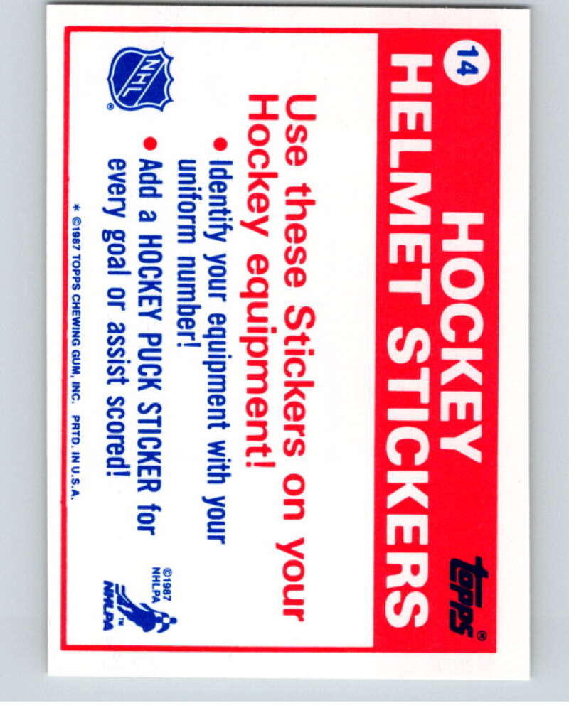 1987-88 Topps Stickers #14 Buffalo Sabres V52890 Image 2
