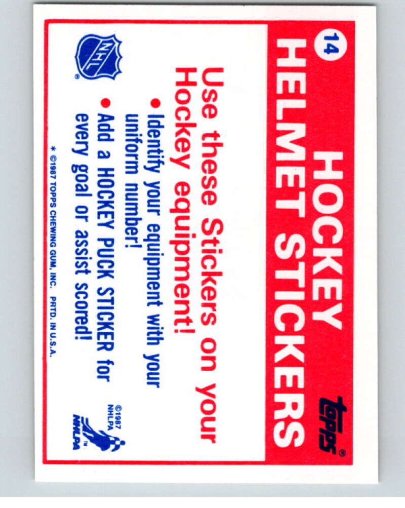 1987-88 Topps Stickers #14 Buffalo Sabres V52891 Image 2