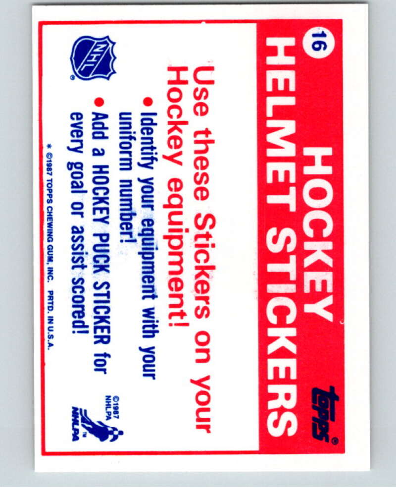 1987-88 Topps Stickers #16 Pittsburgh Penguins V52894 Image 2