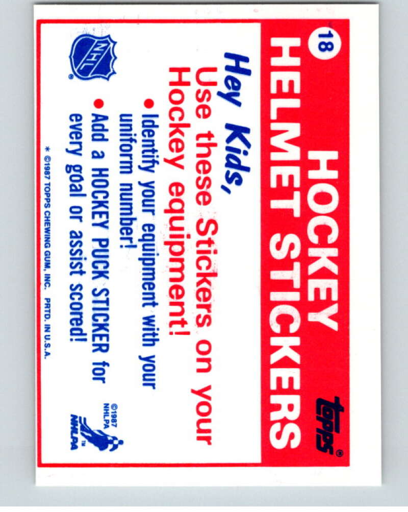 1987-88 Topps Stickers #18 Calgary Flames V52900 Image 2