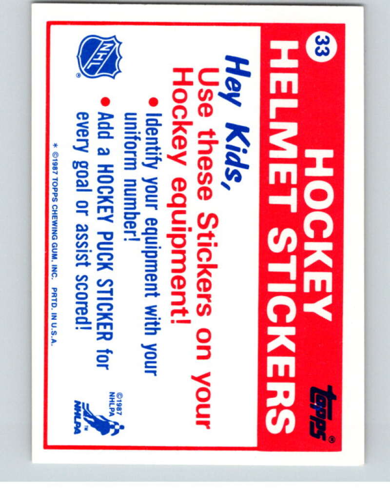1987-88 Topps Stickers #33 Edmonton Oilers   V52933 Image 2