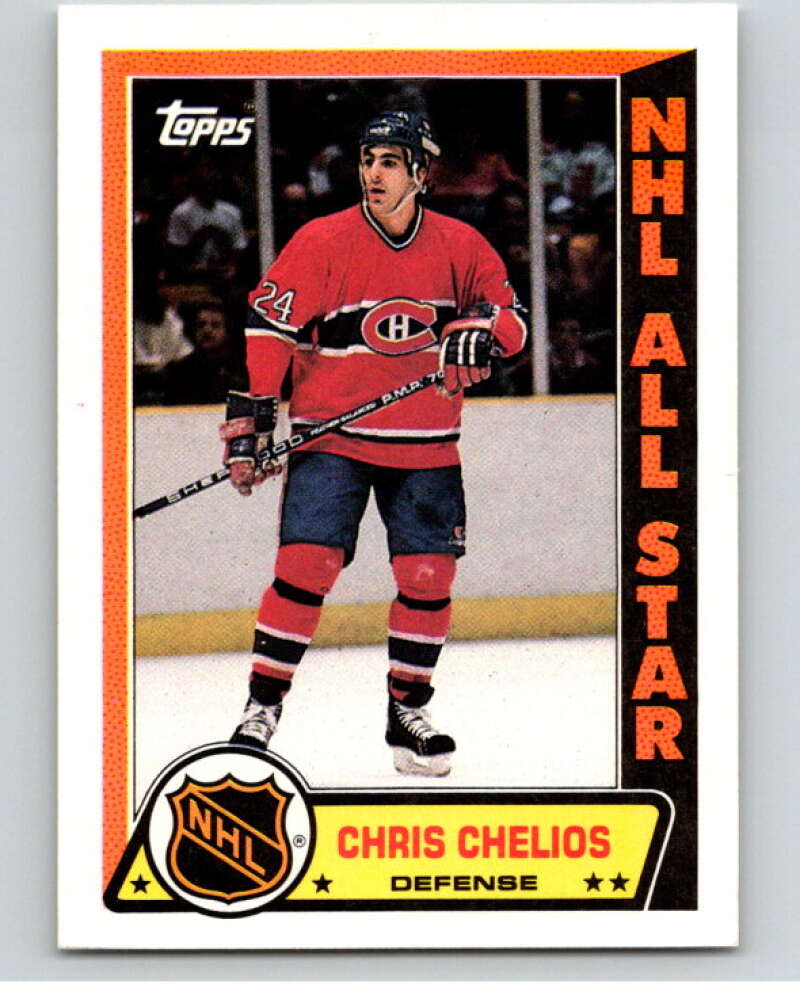 1989-90 Topps Stickers #1 Chris Chelios Montreal Canadiens V52936 Image 1